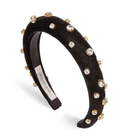 NEW Jennifer Behr Joy Velvet Crystal Embellished Headband main image 5